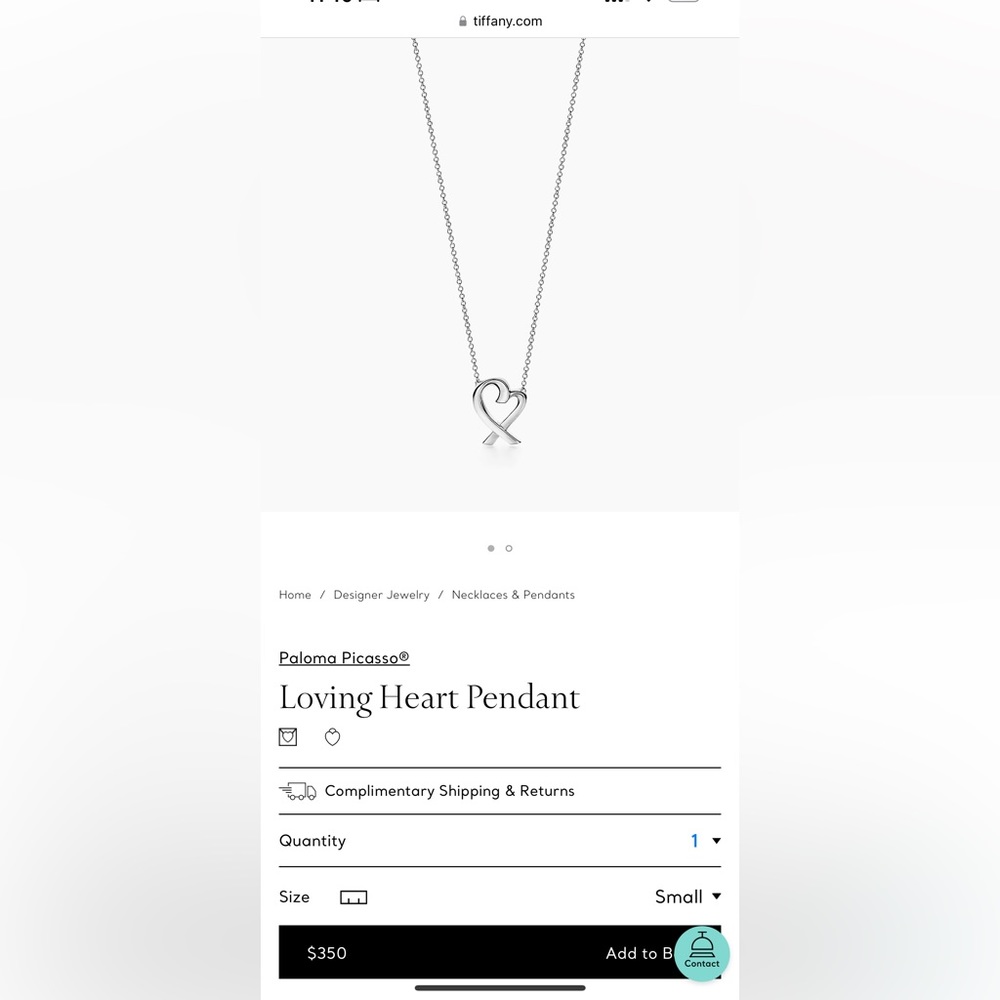 Tiffany & Co heart necklace Paloma Picasso®
Loving Heart Pendant
